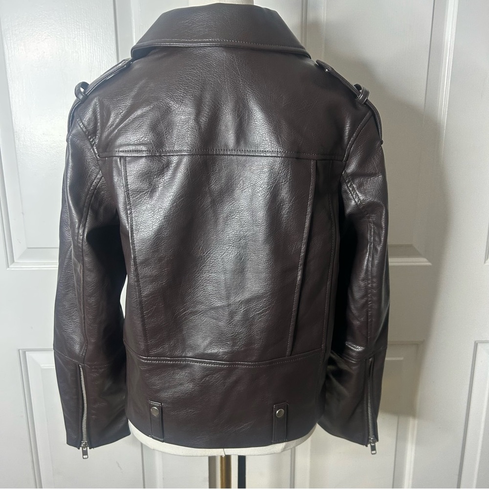 NWT (size XS) H&M Brown Leather Jacket - Picture 4 of 10